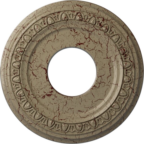 Ekena Millwork Jackson Ceiling Medallion (Canopies up to 7 3/8"), 12 1/4"OD x 4"ID x 1 1/8"P, Gobi Desert Crackle CM12JAGDC - main